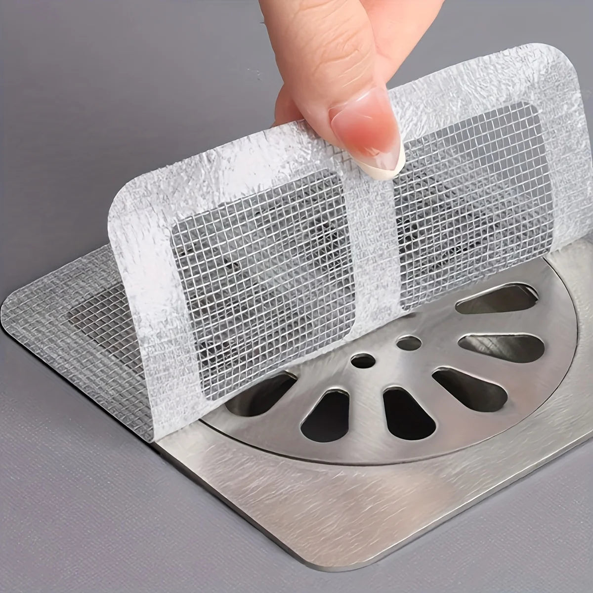 Self-Adhesive Floor Drain Hair Filter Mesh Strip